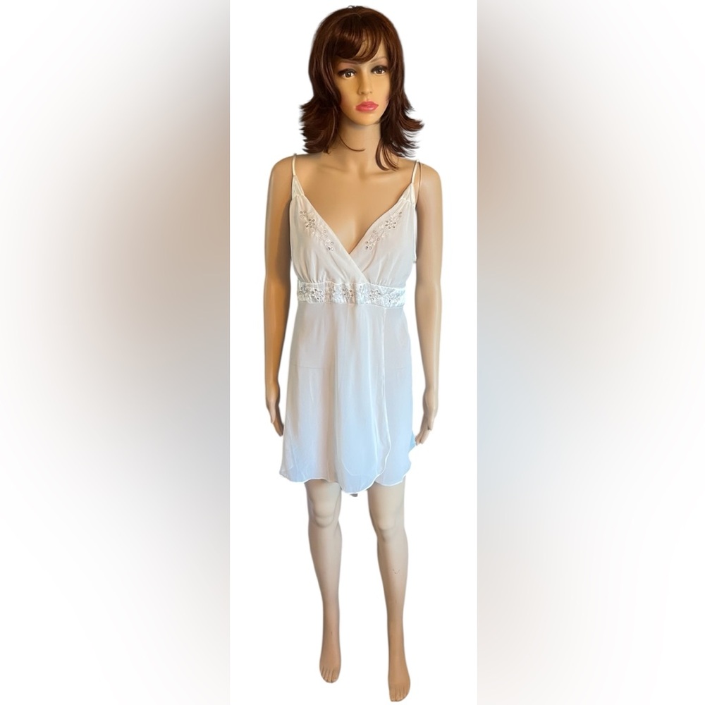 Vintage California Dynasty Cream Color Embellished Chemise
